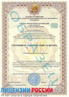 Образец сертификата соответствия аудитора Муром Сертификат ISO 13485